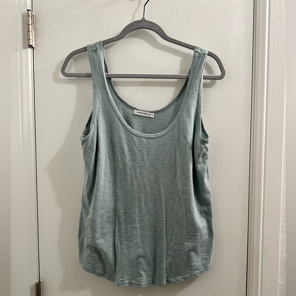 American Giant Supima Tank Top Green Medium